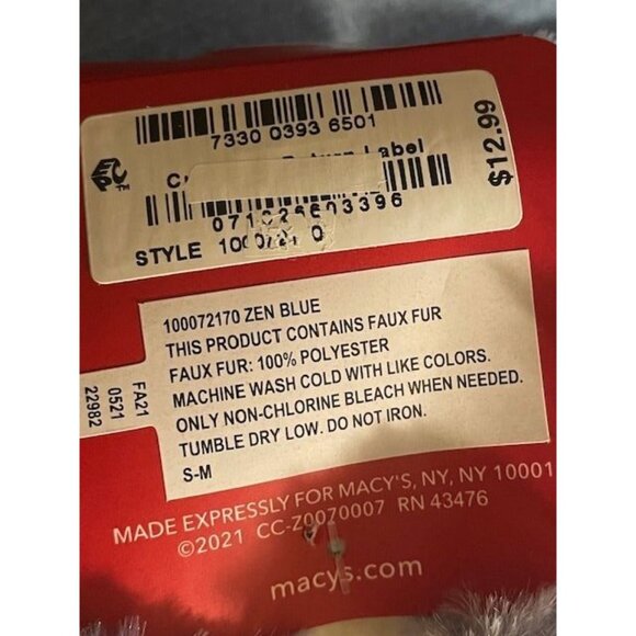 CHARTER CLUB Faux-Fur Slipper Socks SMALL/MEDIUM - Picture 2 of 4